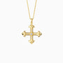 Fleur-de-Lis Cross Pendant Necklace