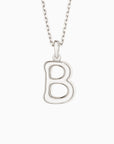 Bubble Initial Letter A-Z Pendant Necklace