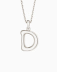 Bubble Initial Letter A-Z Pendant Necklace