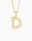 Bubble Initial Letter A-Z Pendant Necklace