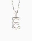 Bubble Initial Letter A-Z Pendant Necklace