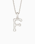 Bubble Initial Letter A-Z Pendant Necklace