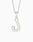 Bubble Initial Letter A-Z Pendant Necklace