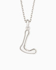 Bubble Initial Letter A-Z Pendant Necklace