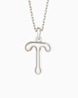 Bubble Initial Letter A-Z Pendant Necklace