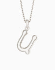 Bubble Initial Letter A-Z Pendant Necklace