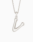 Bubble Initial Letter A-Z Pendant Necklace