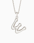 Bubble Initial Letter A-Z Pendant Necklace