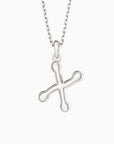 Bubble Initial Letter A-Z Pendant Necklace