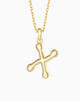 Bubble Initial Letter A-Z Pendant Necklace