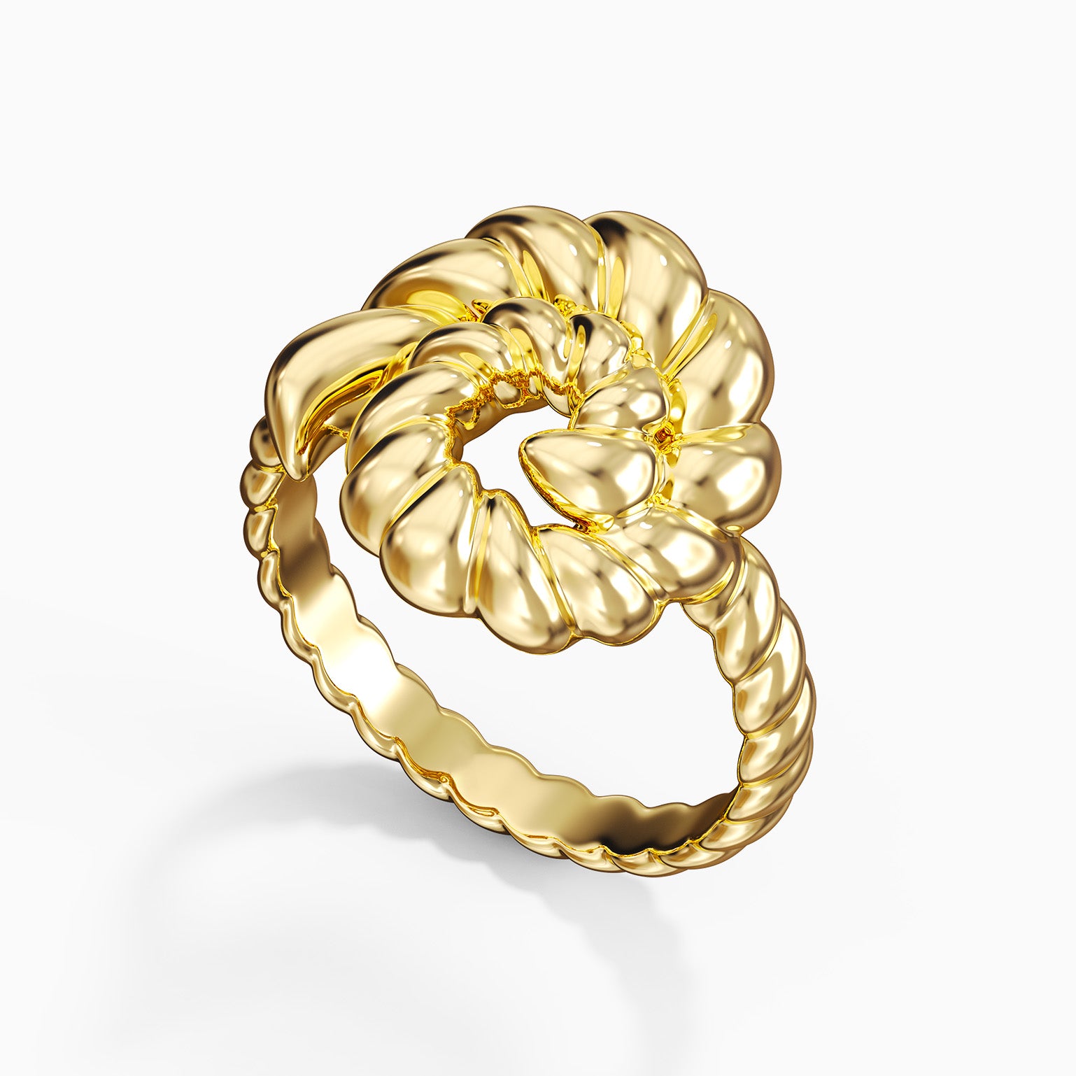 Gold Conch Rope Ring - vanimy