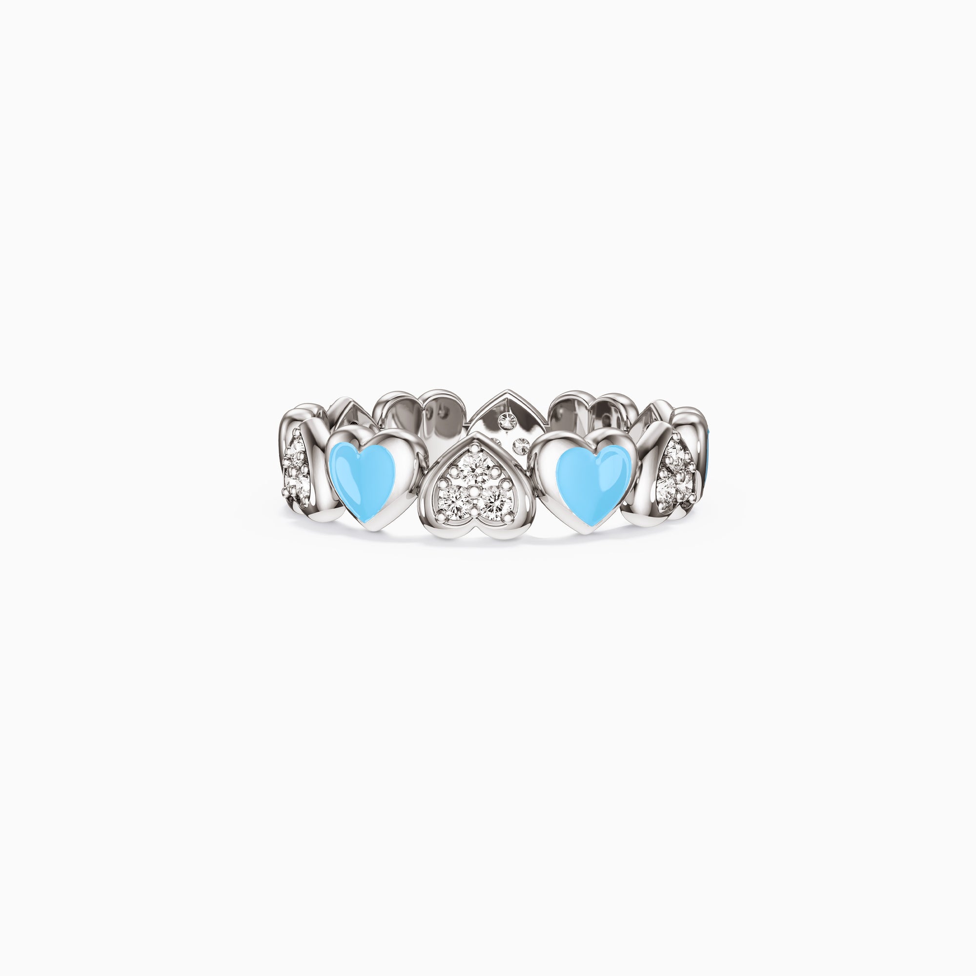 Eternity Heart Station Stackable Ring - vanimy