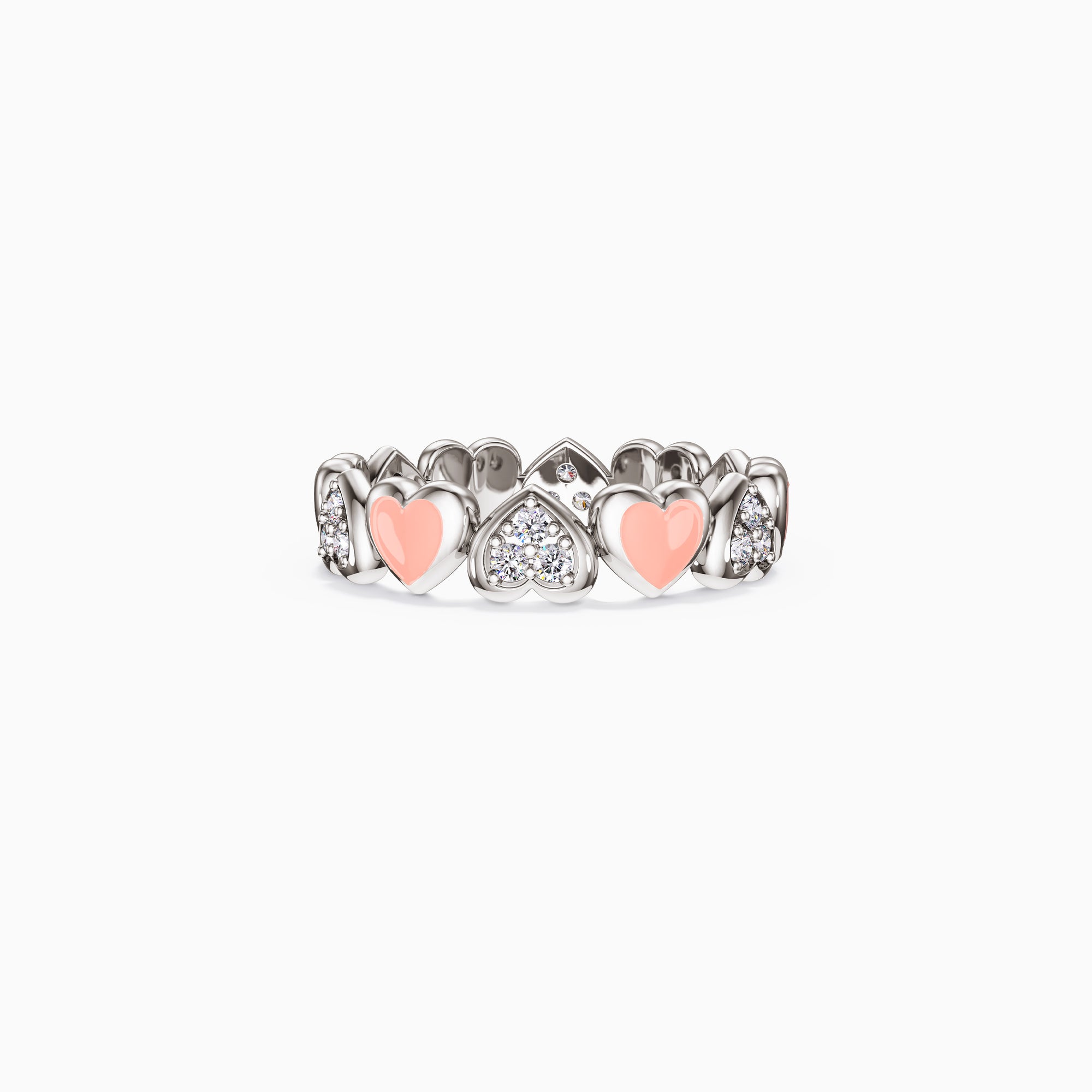 Eternity Heart Station Stackable Ring - vanimy