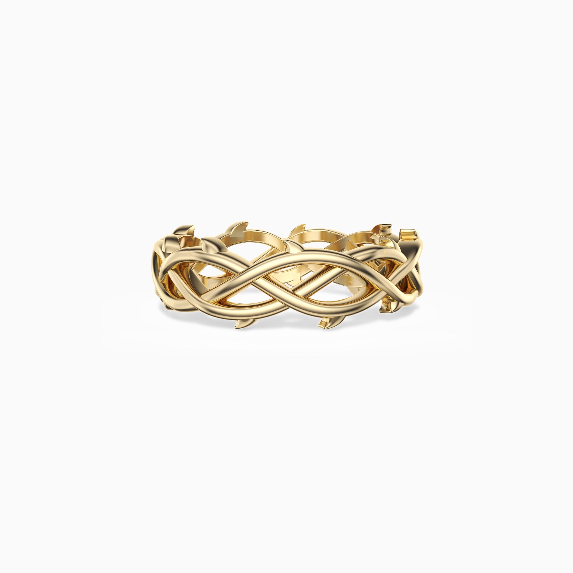 Hollow Crown of Thorns Wrapped Ring - vanimy