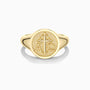 Alpha Omega Cross Signet Ring