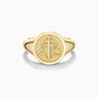 Alpha Omega Cross Signet Ring