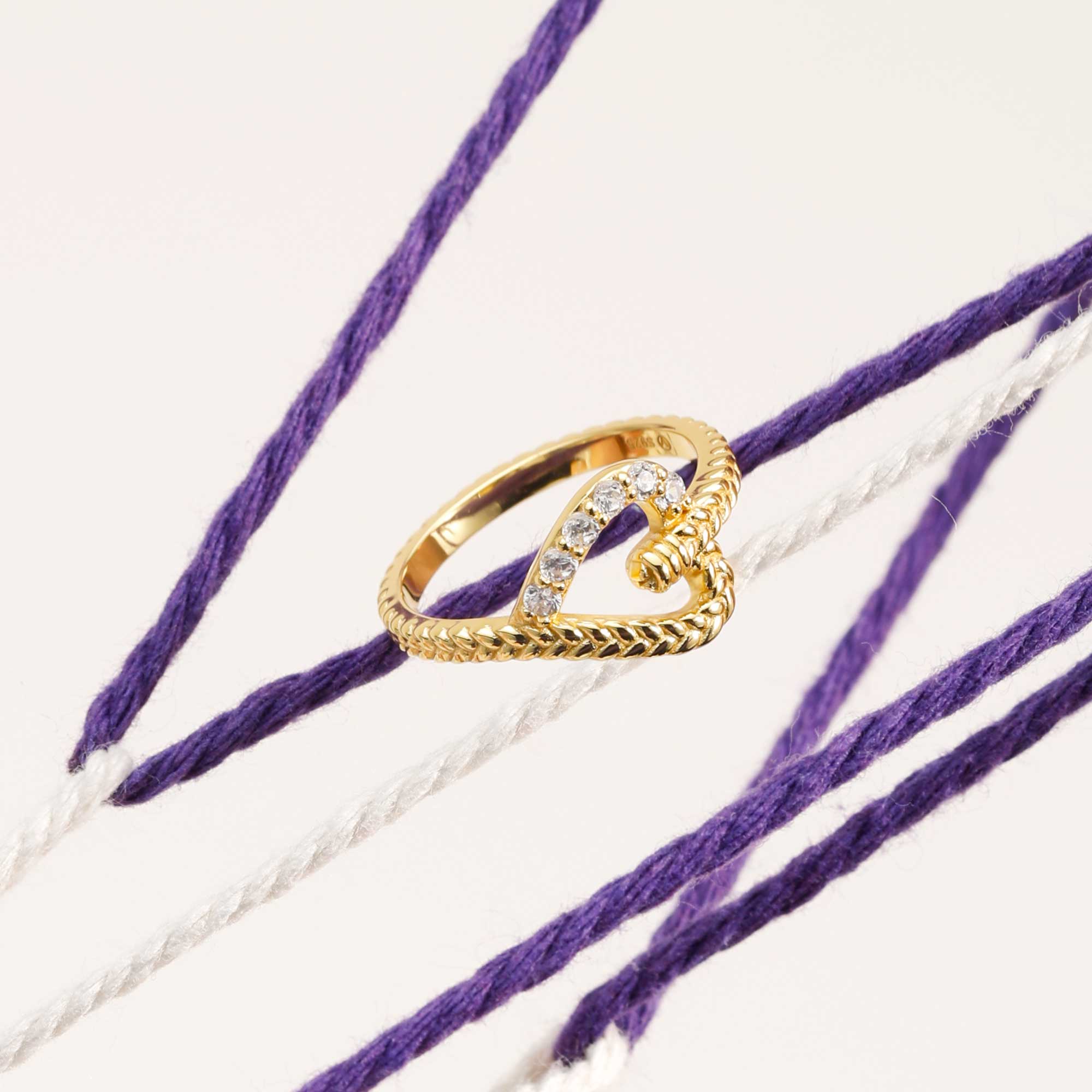 Love Knot Braided Cord Ring