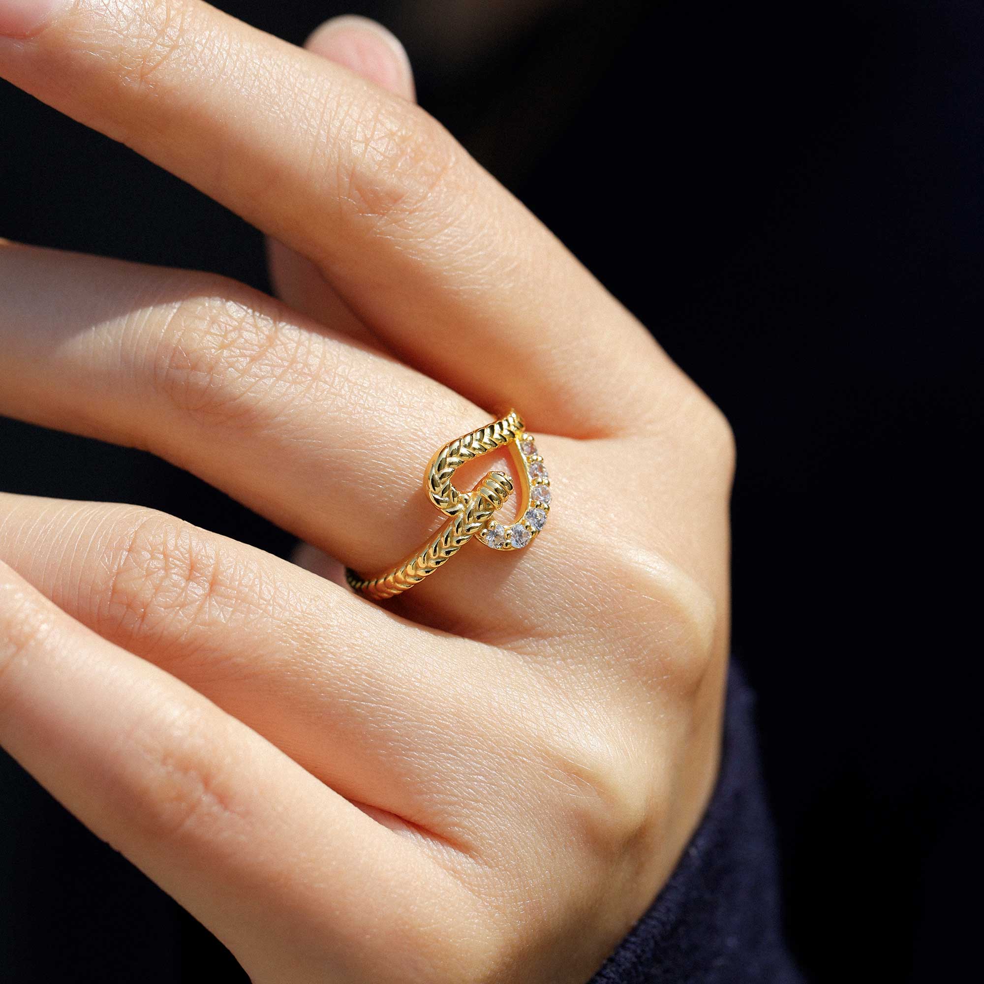 Love Knot Braided Cord Ring